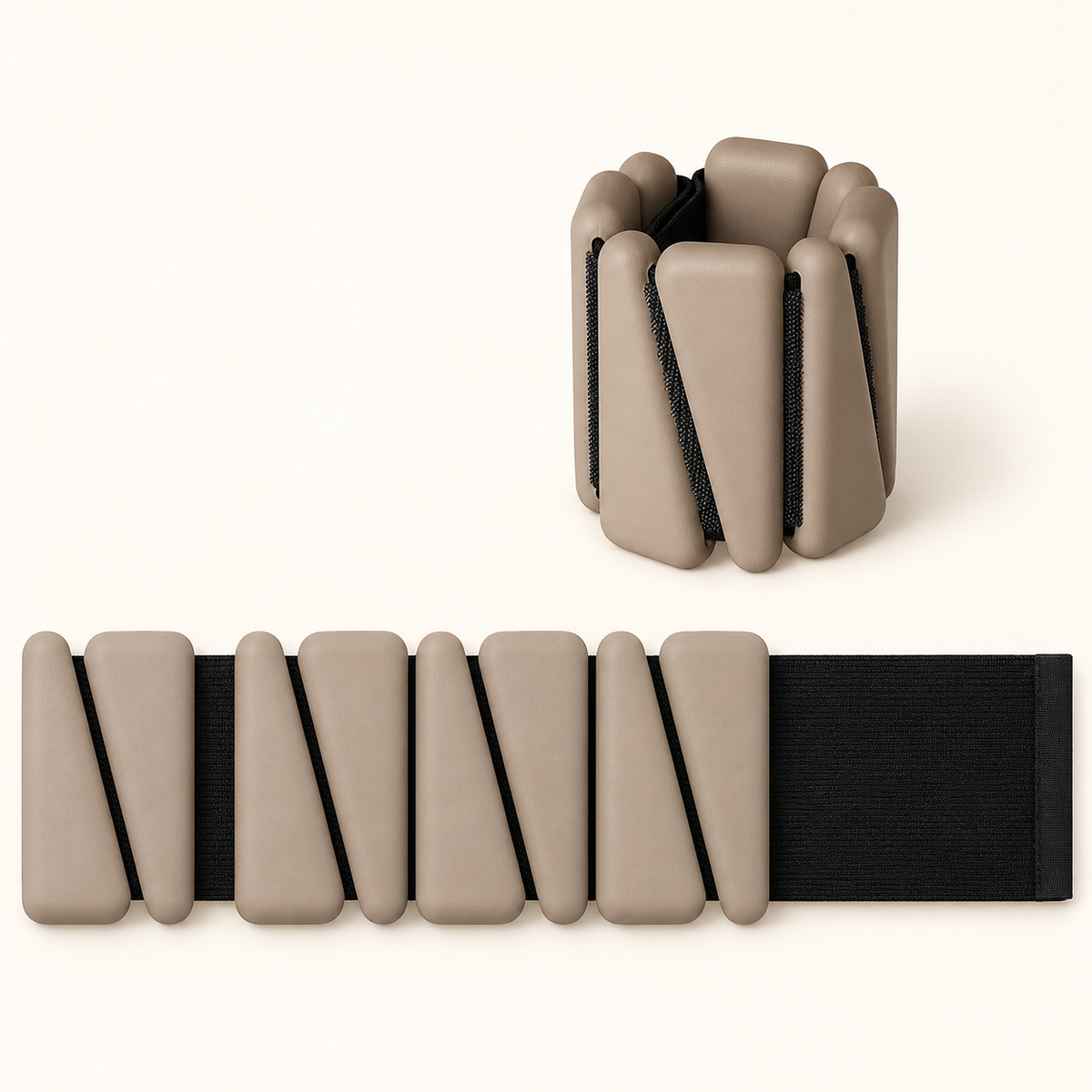 Taupe WEIGHT ON IT adjustable wrist and ankle weight