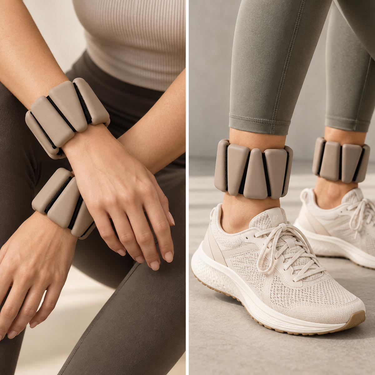 WEIGHT ON IT wearable weights shown on wrists and ankles